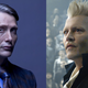 A la izquierda: Mads Mikkelsen en Hannibal. A la derecha: Johnny Depp en Fantastic Beasts.